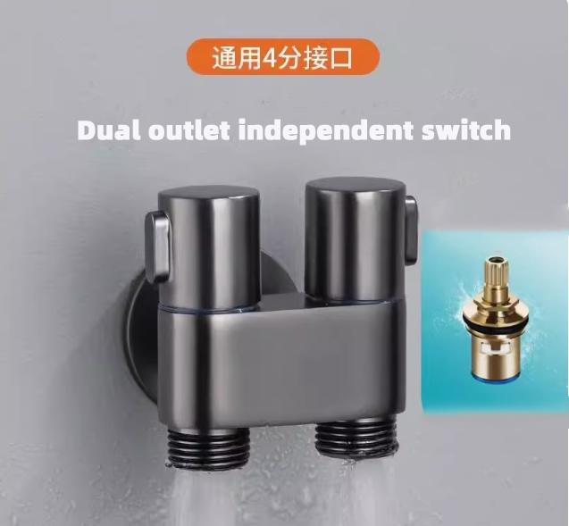 Universal Fit High Pressure Brass Bidet Sprayer with Scratch-Resistant Surface  Space Saving Easy Installation