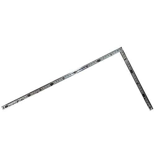 Shinwa Sokutei Curved Ruler, Square Thickness, Stainless Steel, Square Back, JIS Standard, 50cm, 11002