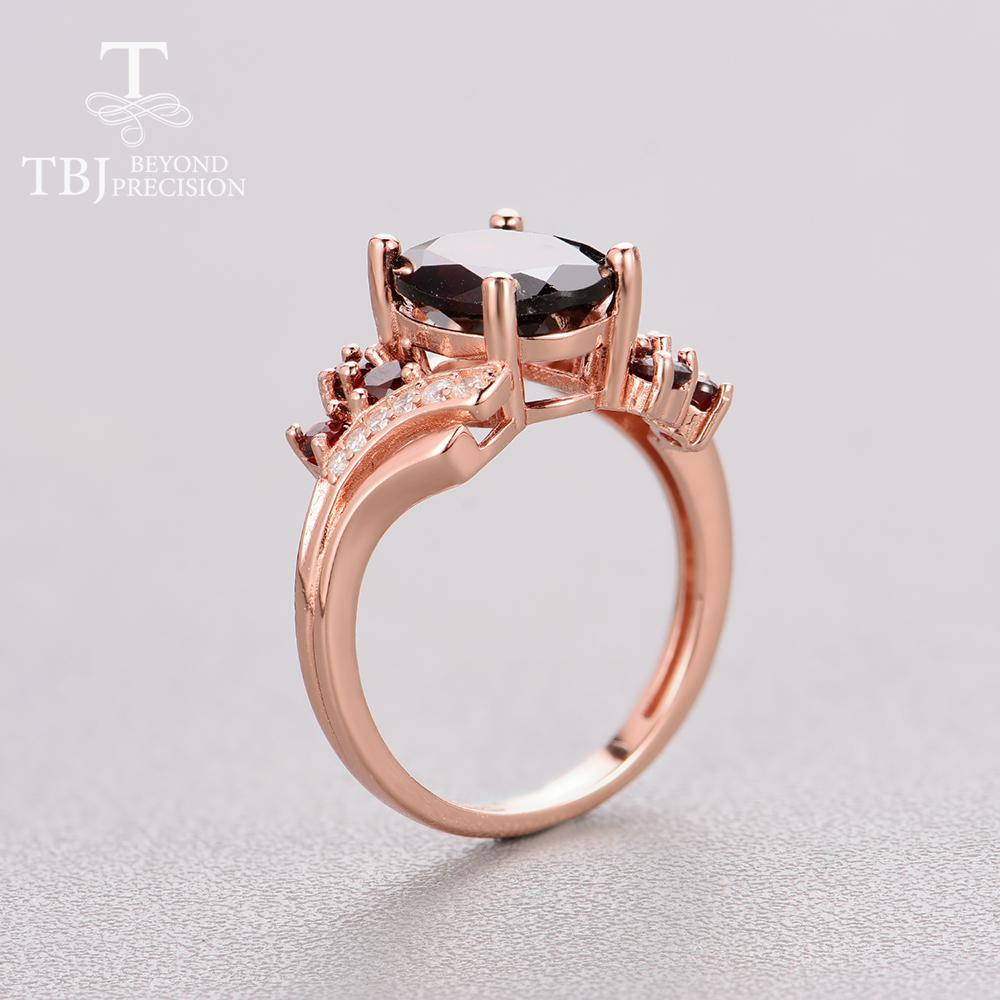 Set de bijuterii din argint cu piatră prețioasă granat roșu natural 12ct Cercei inel tăiat oval 8*10mm bijuterii fine pentru femei mama cadou frumos