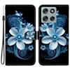 For Motorola Moto G56 5G Case Pattern Printing Anti-Drop Leather Flip Wallet Phone Cover with Lanyard