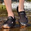Übergröße Wanderschuhe Herren Sommer Leder Atmungsaktiv Outdoor Mesh Flussaufwärtsschuhe Rutschfeste Wanderstiefel Watsneaker