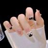 Wear Pure Manual Nail Enhancement Patch Powder Blusher Bride Nail Bow Sky Starry