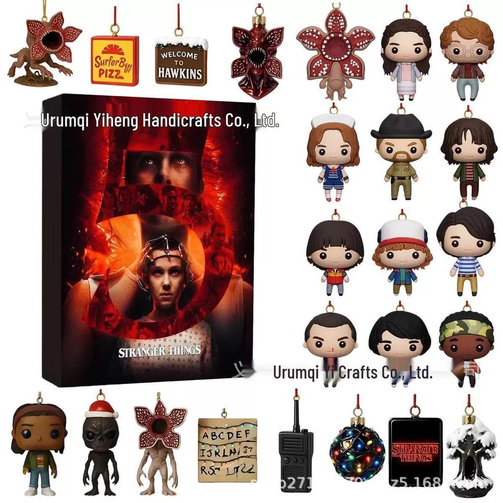 2026 Stranger Things Weihnachts-Countdown Acryl-Anhänger Kalender