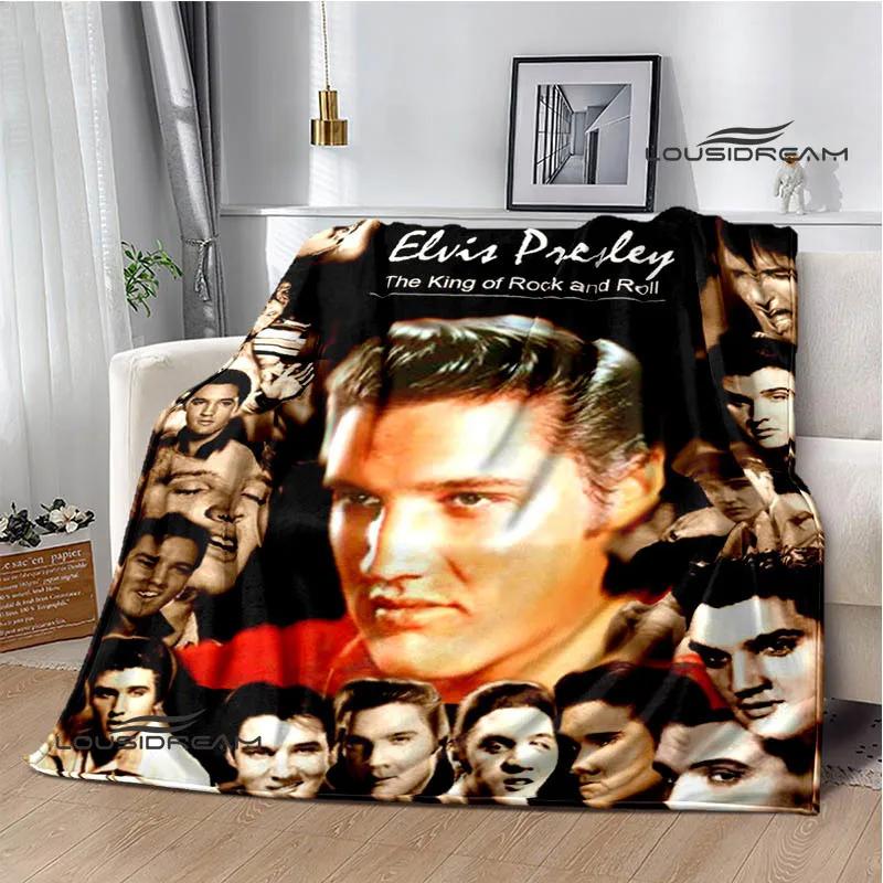 E-Elvis-Presley Retro print deken dekens voor bedden Picknickdekens Flensdeken Zachte en comfortabele deken verjaardagscadeau