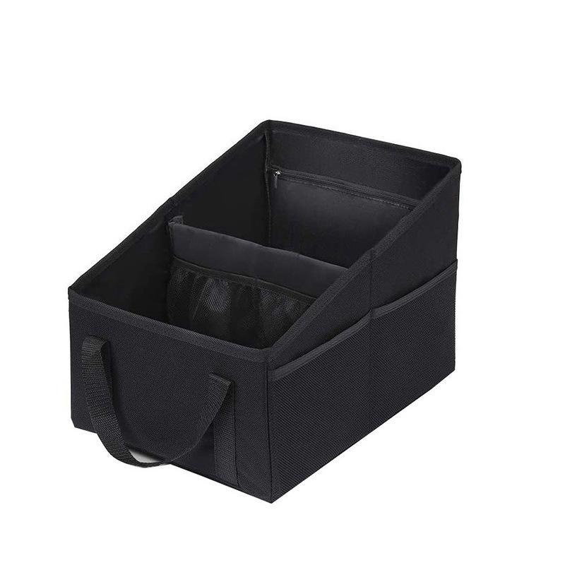 Black Car Trunk Organizer High Capacity Trunk Storage Organizer Box Save Space Car Seat Organizer Car Trunk Storage Box чёрный