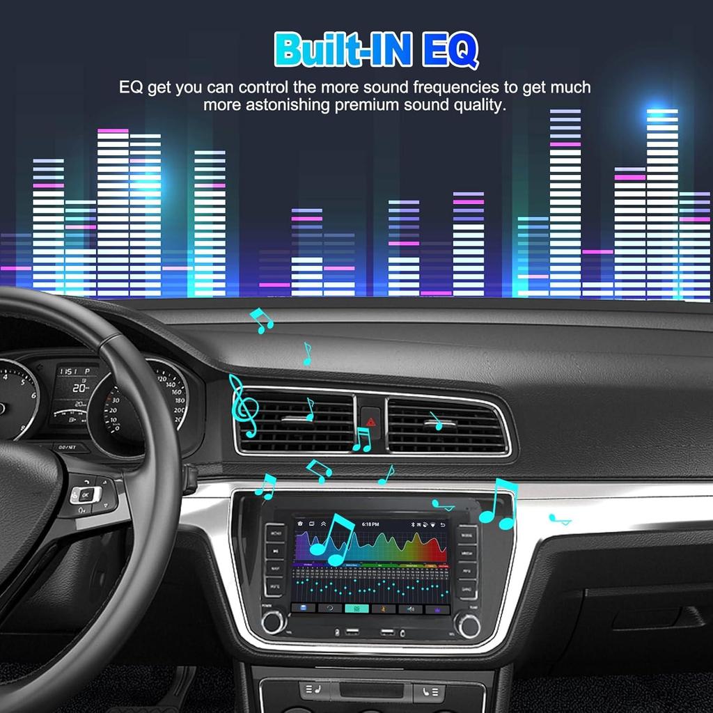2G+32G /1G+32G Android 13 7 Inch IPS Screen Wireless CarPlay Android Auto Car Stereo for VW Jetta Sedan Passat Tiguan CC Golf Skoda Radio