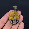 Baum des Lebens Bumblebee Jaspis Edelstein Reiner Kupferdraht Wicklung Handgefertigter Schmuck Anhänger