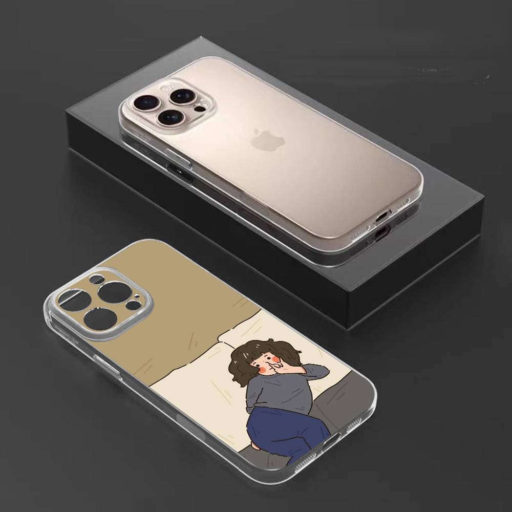Couple Style Phone Case For iPhone17,16,15,14,13,12,11 Plus,Pro Max Soft Transparent Cover