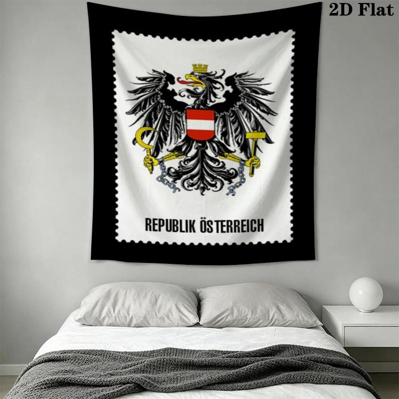 Republik Österreich Wandteppich Ästhetischer Wandbehang Bedruckter Stoffdecke Dekorative Wandteppiche für Schlafzimmer Wohnzimmer Heimdekoration