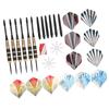 Professional Steel Tip Darts Set Darts Metal Tip Set with Spare Rod Grindstone Tail Wing