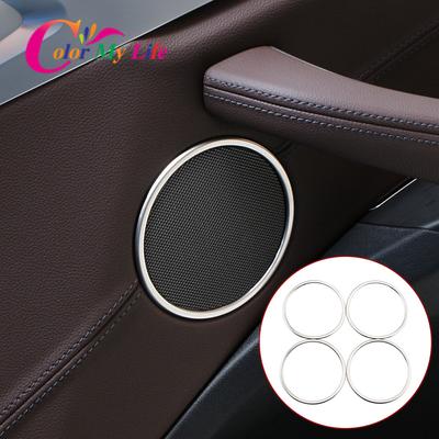 Edelstahl Autotür Lautsprecher Dekorieren Abdeckung Trim für BMW X3 X4 G01 G02 2018-2022 Tür Lautsprecher Stereo
