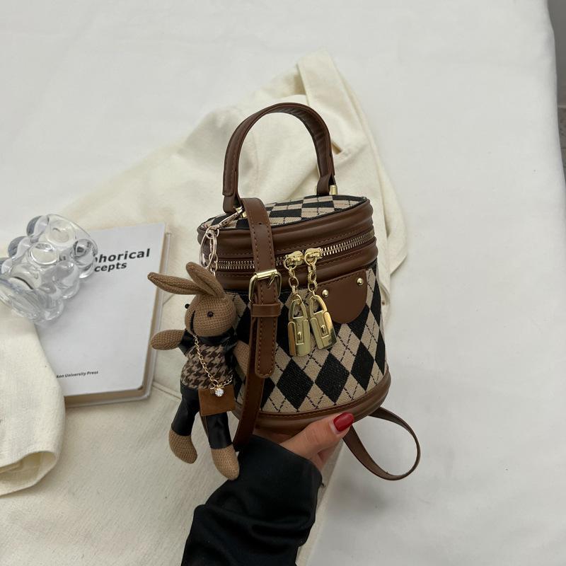 High-End Fashion Women'S Portable Bucket Bag Versatile Mobile Phone Bag Casual Shoulder Oblique Span Bag