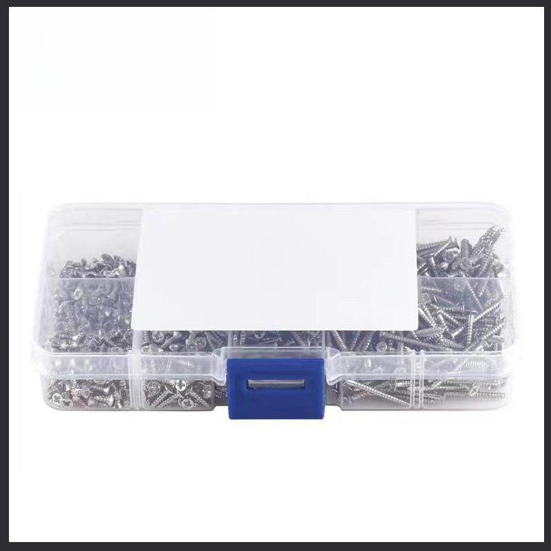 1PACK/800PCS M2 KA Self-Tapping Screw Set, Carbon Steel Cross Flat Head Self-Tapping Screw Set