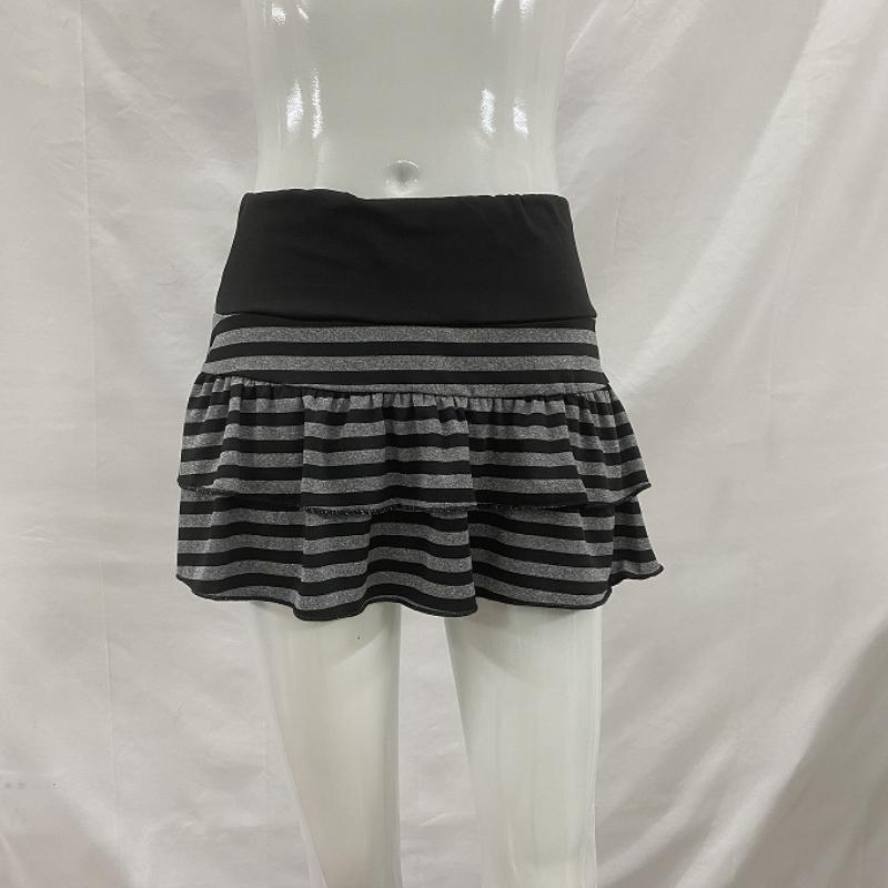 Gonna corta a tubino a righe contrastanti sexy moda stile street Y2K nicchia ragazza piccante torta