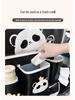 Panda Car Organizer: Multifunctional Hanging Storage, Cute Cartoon Interior Protective Pad