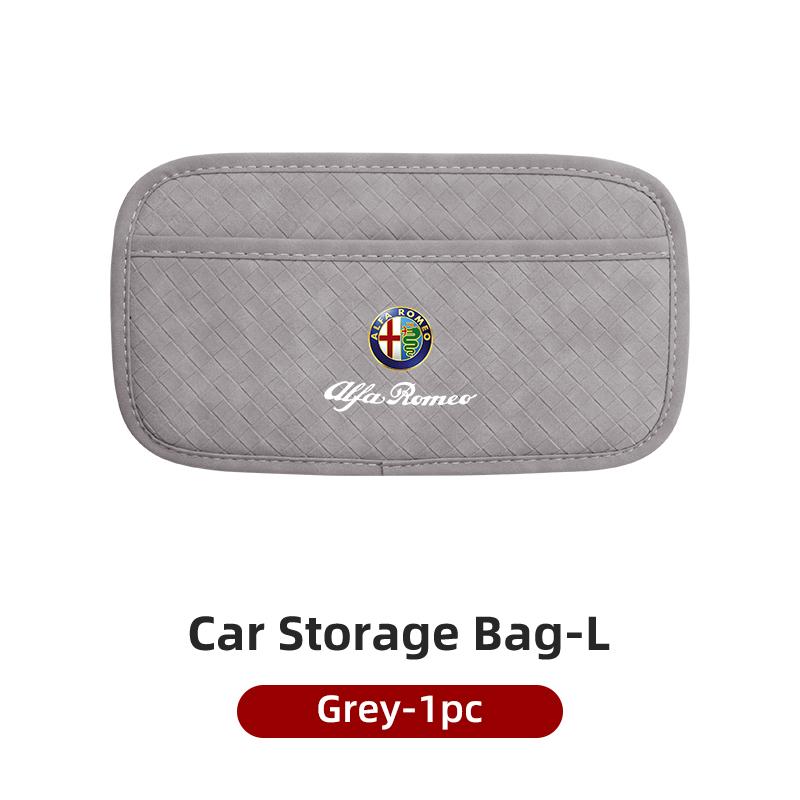 TKJLP1 Plaid Self-Adhesive Storage Hanging Bag For Alfa Romeo Giulietta 159 147 156 166 Mito Giulia GT Stelvio Tonale