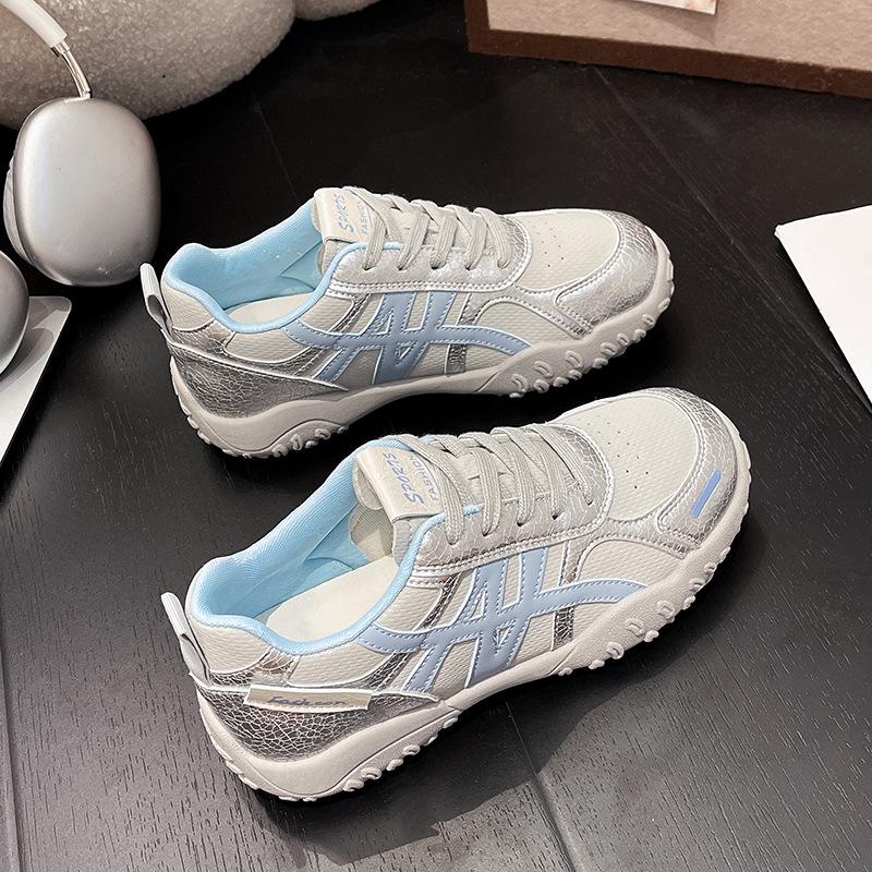 Ins Koreanische Version von Dad Shoes Herbst Retro Lauf-Sport-Board-Schuhe Plateau Erhöhung Mädchen Schnürschuhe Casual Moralische Trainingsschuhe