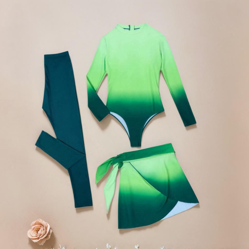 

Gradient Color Women s One-Piece Swimwear: Slimming, Sexy, Tight-Fit Swimsuit for Diving Large