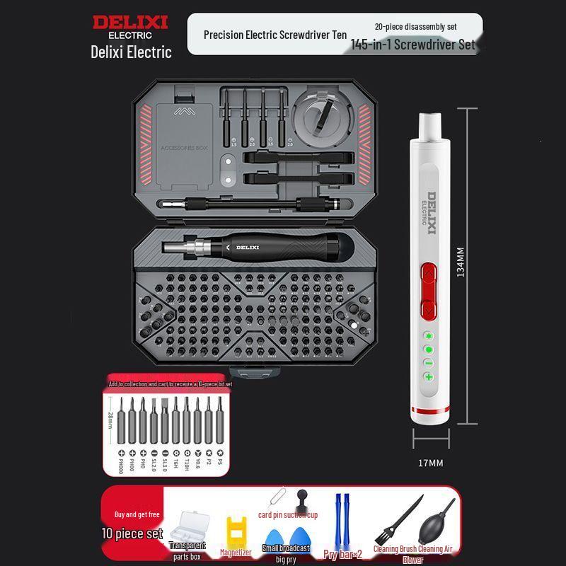 Rechargeable Multifunctional Mini Electric Screwdriver Set with Lithium Battery