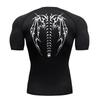 Sport T-shirt Heren Compressieshirt Korte Mouw Gym Workout Hardloop T-shirt Heren T-shirts Anime Print Strakke Fitness Sneldrogende Top