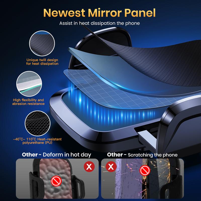 TOPK Car Phone Holder Air Vent Mount [360° Metal Hook] Universal Extension Car Mount For iPhone 15 14 Samsung Xiaomi Car Stand