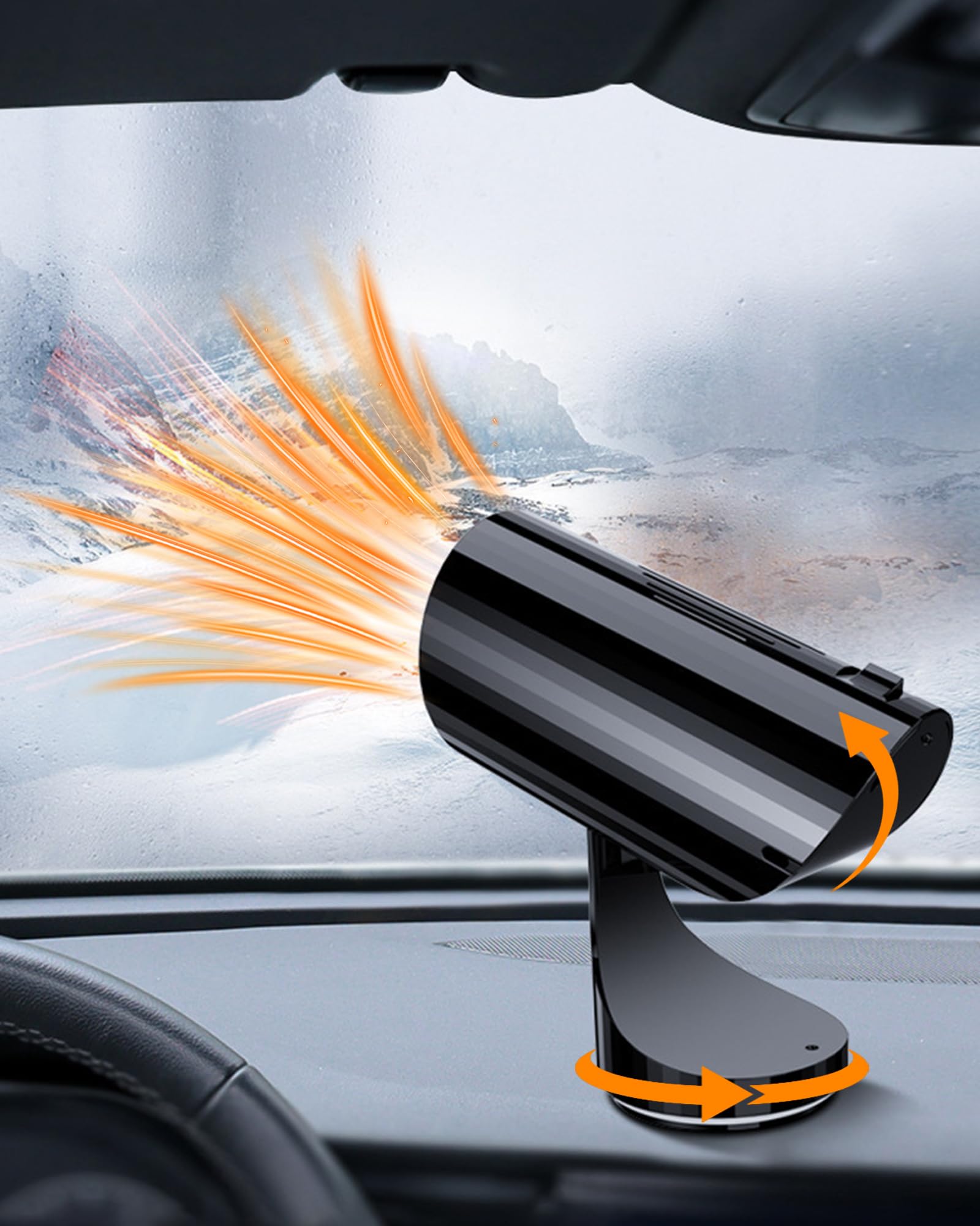 

xuenair 12 V 150 W Car Heater, Defrost Defogging, 360 ° Rotation, 90 °