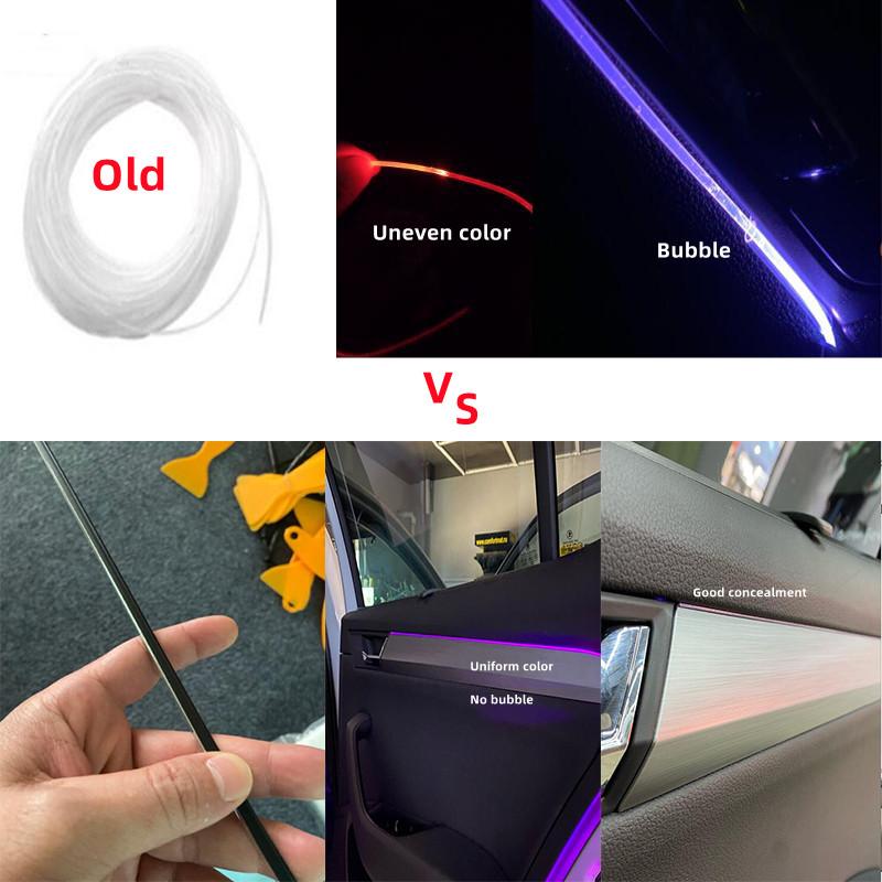 Acrylic Optic Fiber Lights RGB Ambient Light Sound Control With 12V Cigarette Lighter Auto Interior Decorative Atmosphere