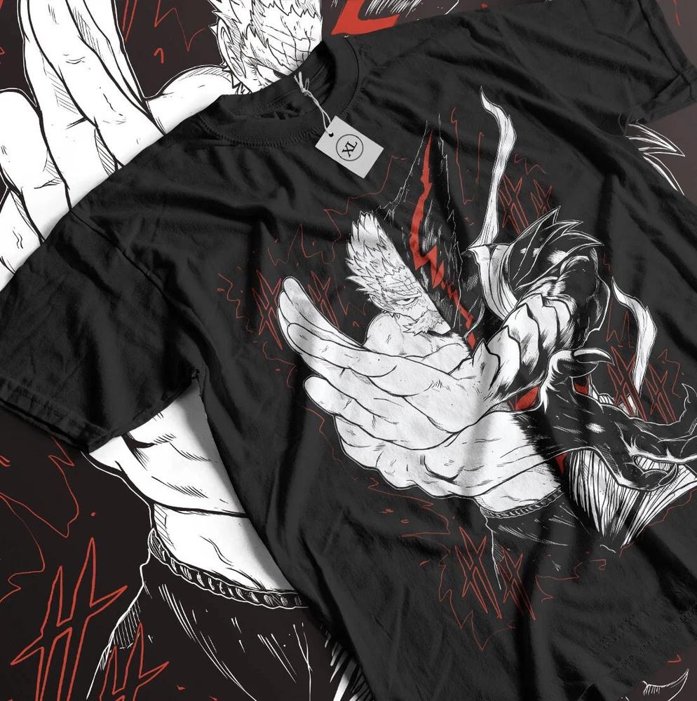 Anime Garou Bang One Punch Unisex Black Tshirt S