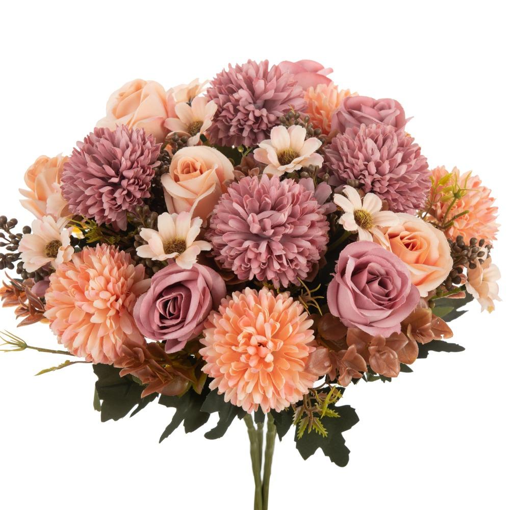 Silk Rose Artificial Flowers for Wedding Home Christmas Decoration Wreaths bridal bouque Dining table vase Photography props DIY