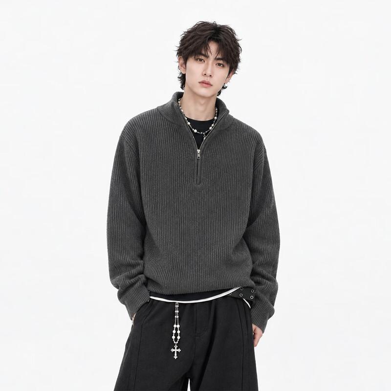 GOLFCROSS Unisex Half-Zip Pullover Knit Sweater