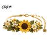 Kit de Pulseira de Crochê para Iniciantes Kit DIY, Conjunto de Artesanato de Flores com Contas, Kits para Adultos e Adolescentes Floral Fazer Iniciantes, Presente Feito à Mão Estilo Boho