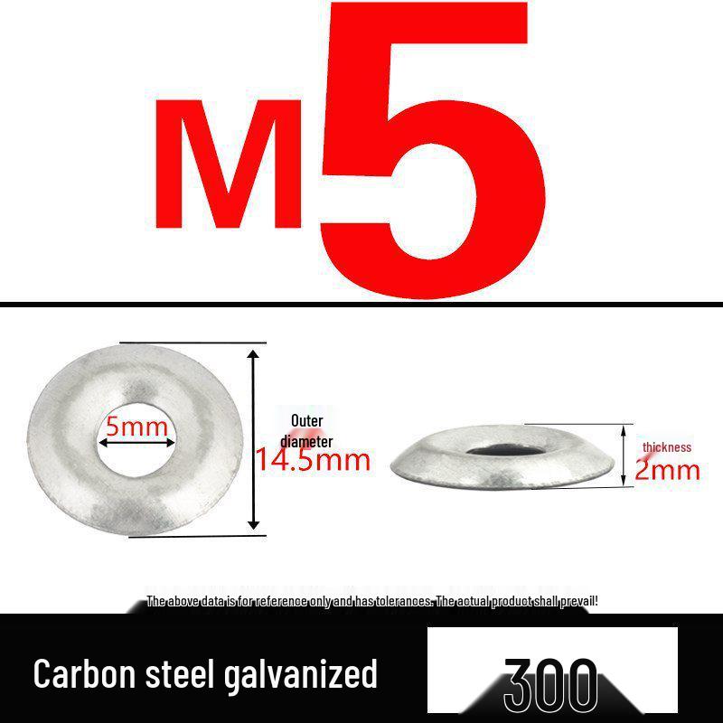 Galvanized Bowl-Shaped Fish Eye Washer for Self-Tapping and Drywall Screws (M4/M5/M6)