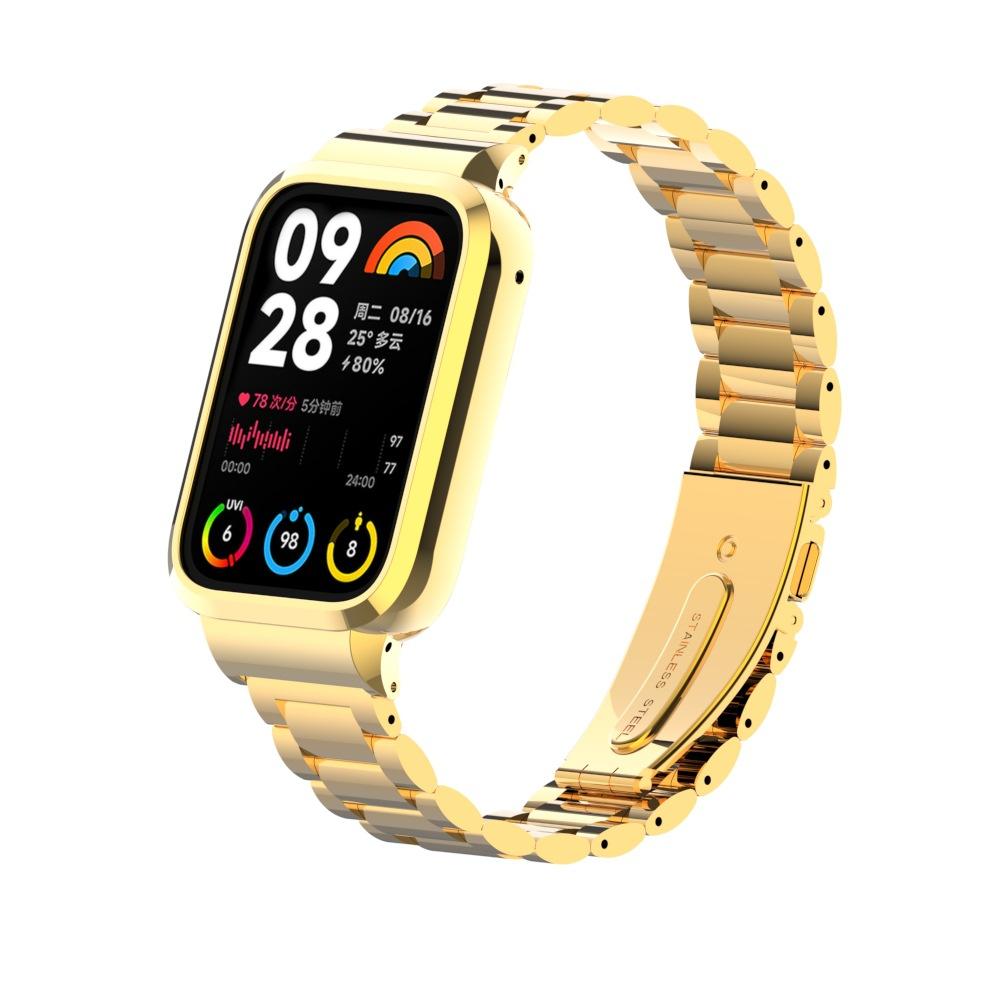 Für Xiaomi Mi Band 8 Pro Edelstahl-Uhrenarmband Metallarmband Gehäuse Schutzhülle für mi band 8 pro Armband Schutzabdeckung Rahmen