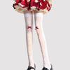Lolita Pantyhose, Sweet And Uncropped Pineapple Bottoming Socks, Pure Desire Stitching, Small Floral Stockings