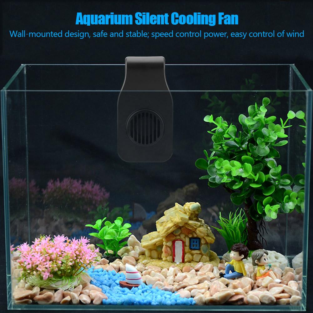 Sistema di Ventola di Raffreddamento Silenziosa da Parete per Acquario d'Acqua Chiller (Nero)