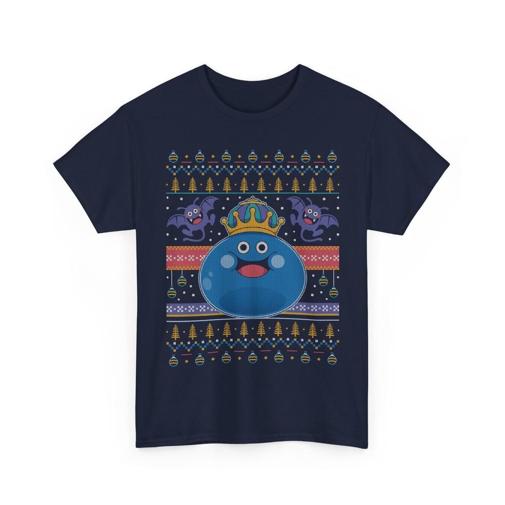 

King Slime Ugly Sweater Unisex T-Shirt. Dragon Quest Video Game. Christmas. Xmas 4XL