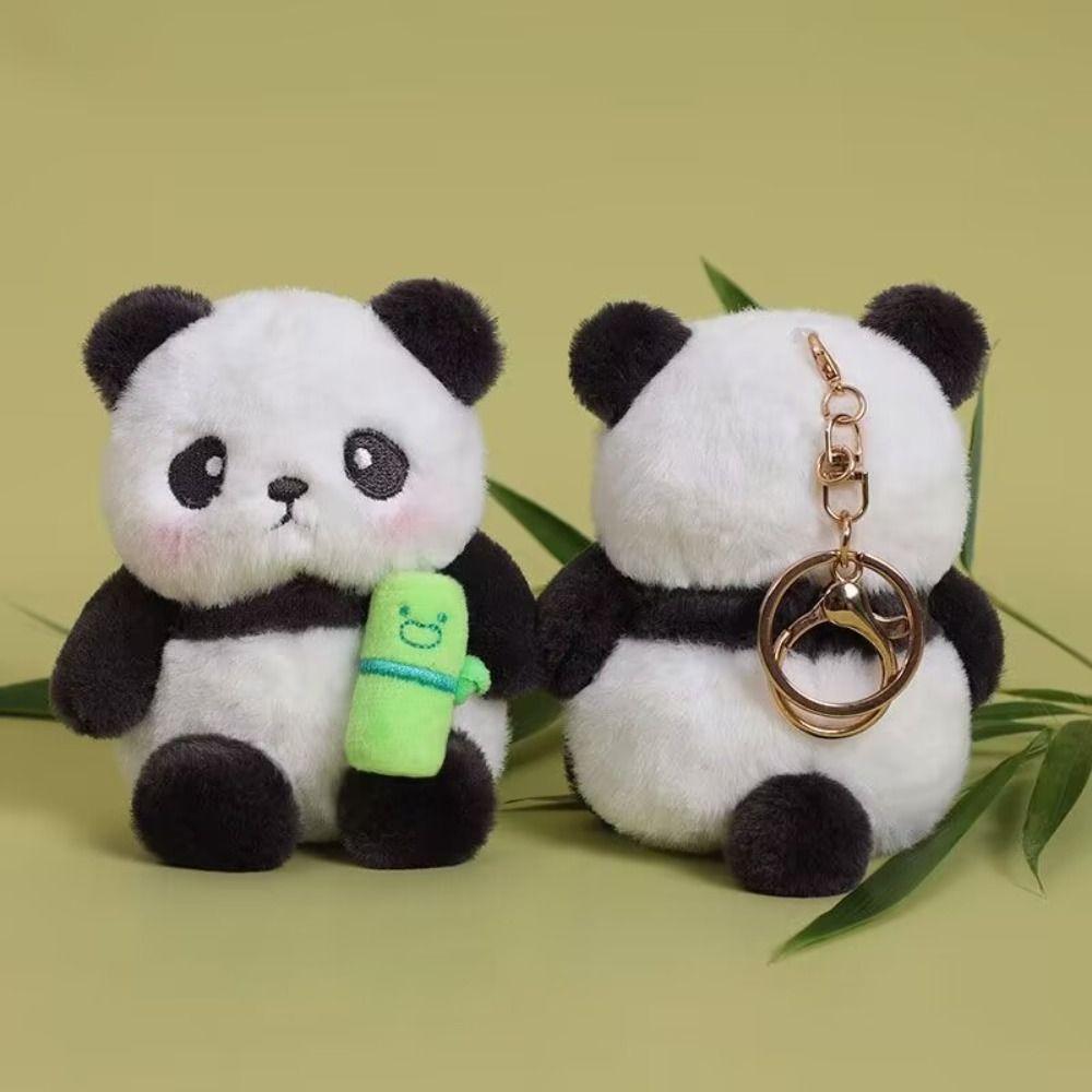 

Плюшевый брелок с клубникой и пандой, мягкая кукла с пандой, кулон, плюшевый брелок с пандой, подарок на день рождения