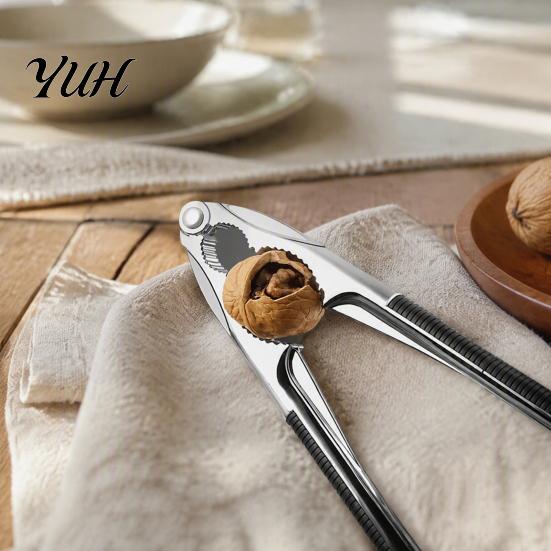 Anti Slip Pecan Cracker Nut Crackers for All Nuts, Heavy Duty Nutcracker Home Restaurant Walnuts, Multi-purpose Seafood Shell Opener Tool with
