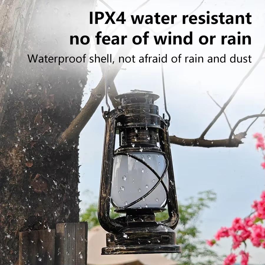 USB Rechargeable Decoration Atmosphere Light Retro Horse Light Hanging Tent Light Outdoor Kerosene 3 Lighting Modes Lighting