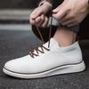 New lightweight lace-up casual breathable fly-woven men's large-size sports shoes