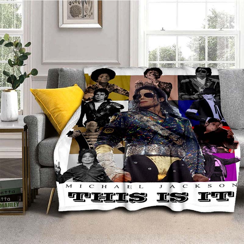 Available In Various Sizes, These M-Michael J-Jackson Printed High-definition Blankets Are Soft and Comfortable, Customizable