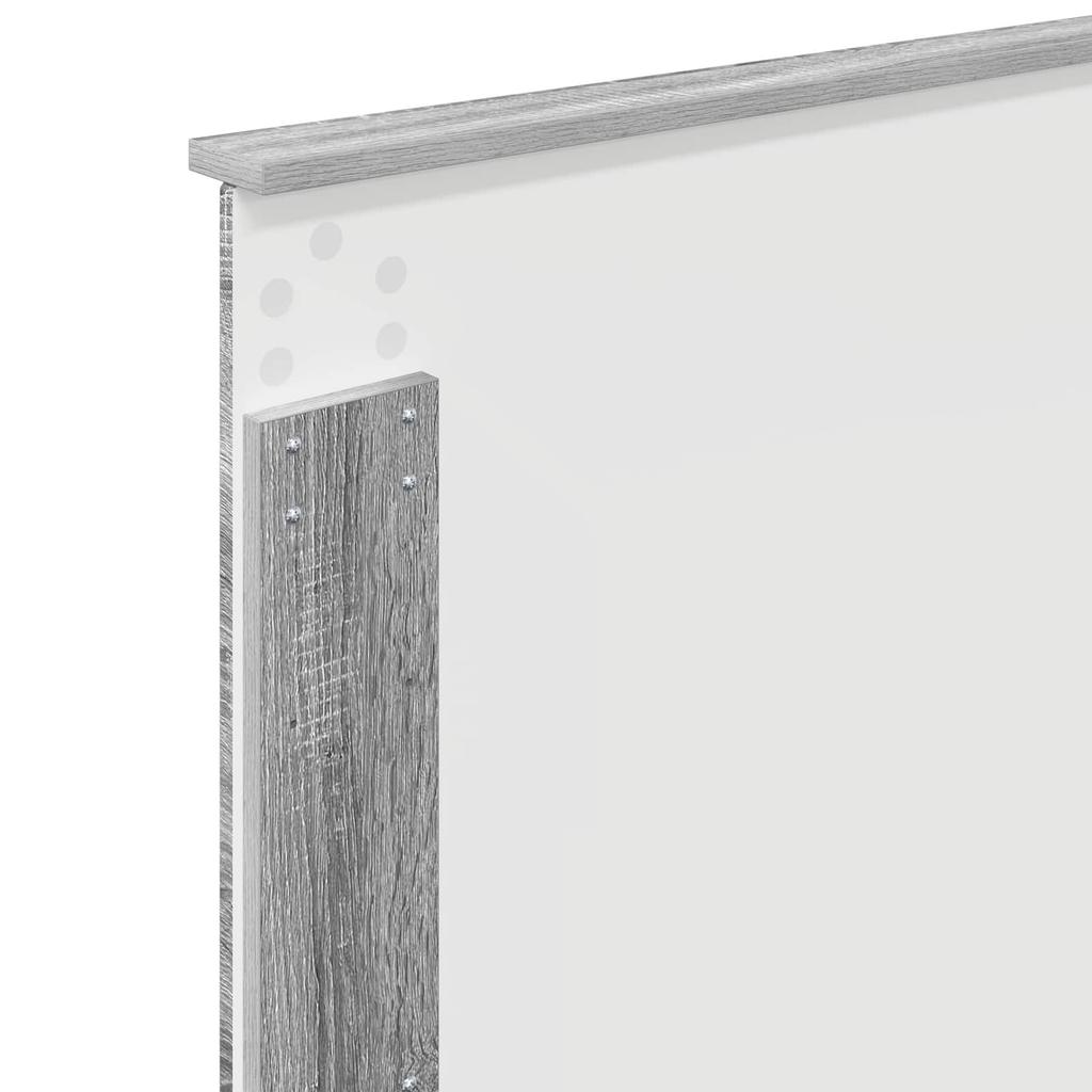 Bed Frame Grey Sonoma 100 x 200 cm Engineered Wood