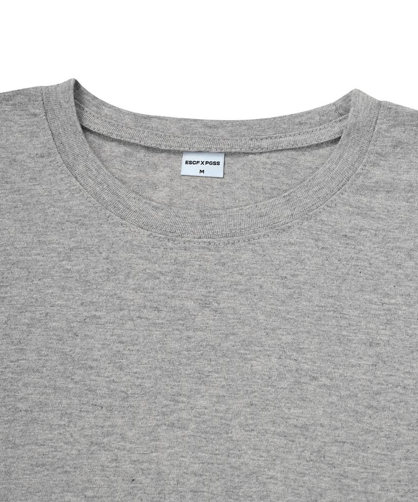 ESCAPEFROM Vintage Flag Escf Logo Collage Print Oversized Short Sleeve T-Shirt Gray