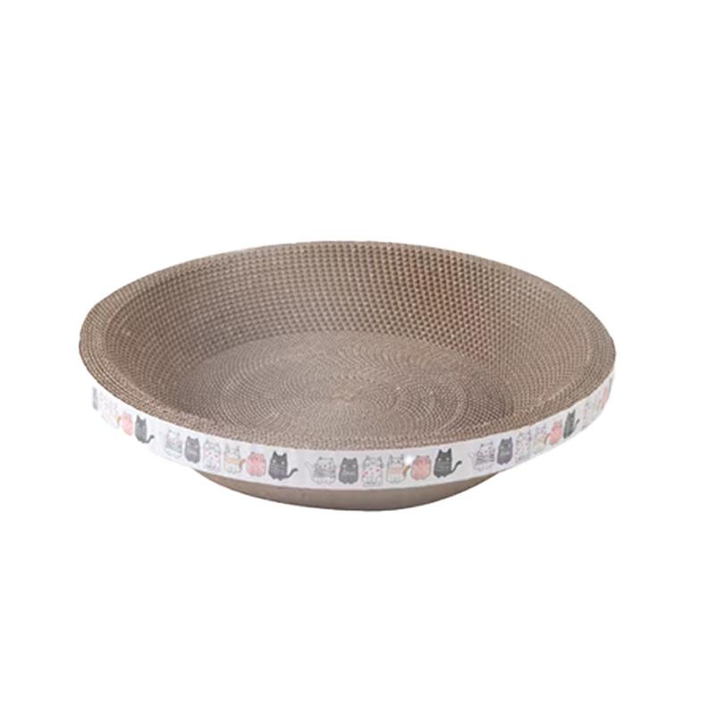 Wellpappe Kratzbaum Kratzmöbel Rund Oval Schleifkrallen Spielzeug für Katzen Verschleißfestes Katzenbett Nest Katzen Zubehör Katzen Baum