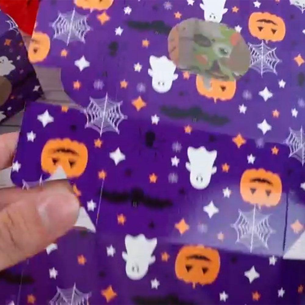 12/24Pcs Paper Halloween Treat Boxes Square Cookies Favor Boxes Trick or Treat