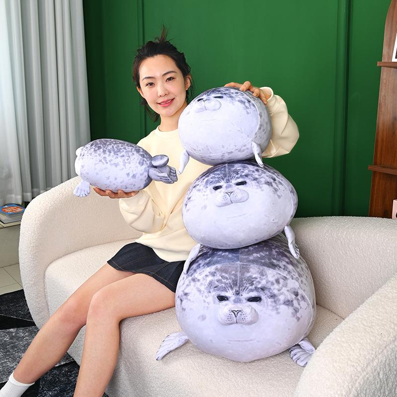 Simulation Seal Throw Pillow Cushion Soft Seal Doll Children's Birthday Gift Plush Toy