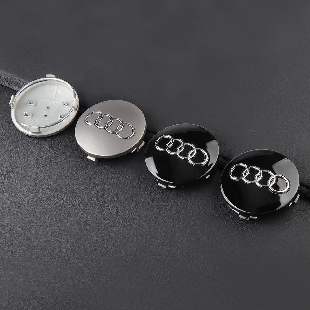 For Audi A34PCS 59mm 68mm Car Replacement Wheel Center Hub Caps badge For AUDI S A4 B8 B6 8L A6 C6 C5 Q5 A5 Line RS C7 B9 B7 A3 8P 8V