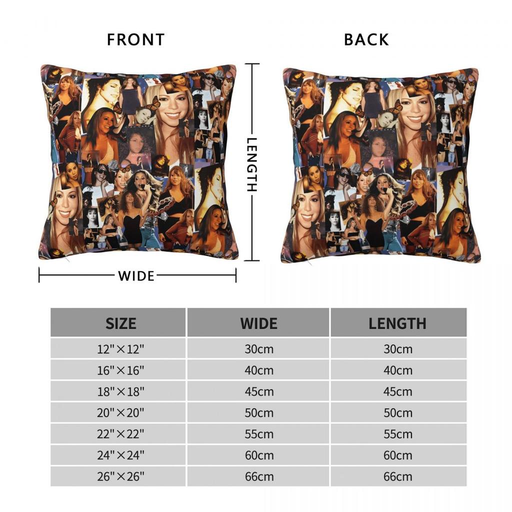 Mariah Carey American Singer Pillow Cover Cushion Cover Soft Graphic Pillow Case Novelty Pillowcases For Sofa Home Decorative