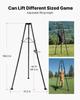 Stativ Wild-Heber, 500 lbs Tragfähigkeit, Jagdwild-Heber Winde Lift mit Wildhaken & Manueller Winde, Jagdwild-Abhäuten und Reinigungszubehör für
