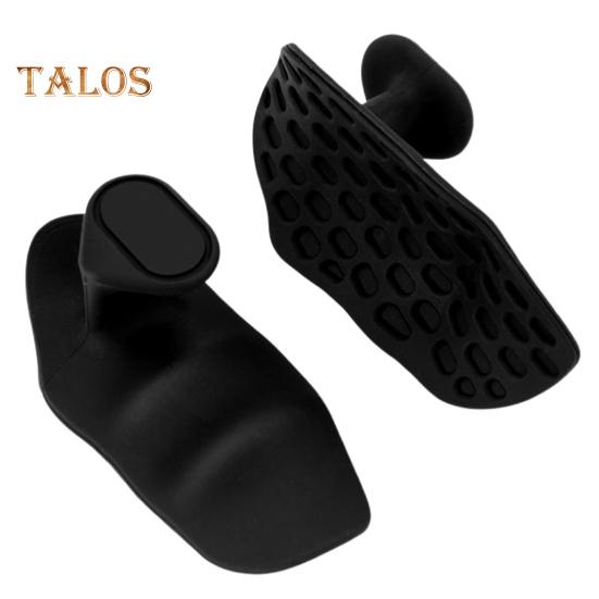 

1 пара силиконовых ручек для тренировок для мужчин и женщин, нескользящие перчатки без пальцев для спортзала, подтягивания, бодибилдинга, тяжелой атлетики, становой тяги, защитные ручки для рук A чёрный